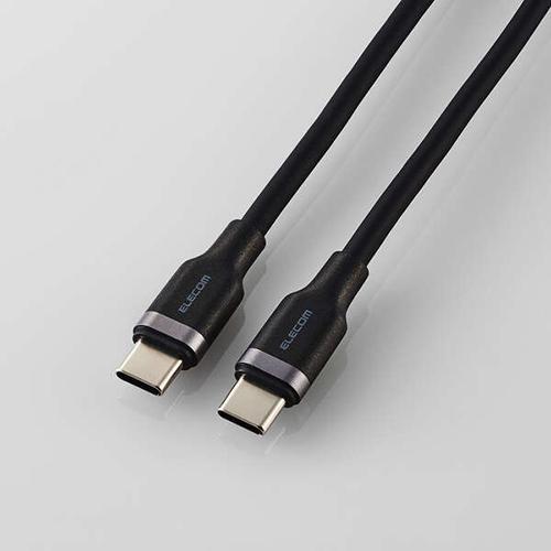エレコム なめらかUSB Type-Cケーブル MPA-CC5PSSA10BKの商品写真